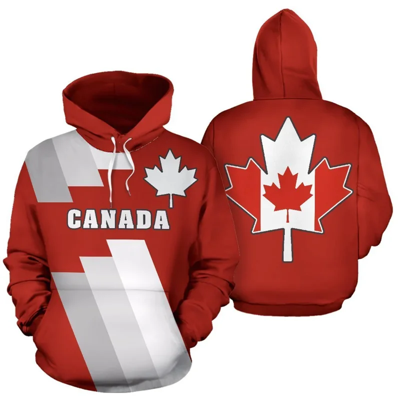 thumbnail image 1 of Sudadera con capucha con estampado 3D de la bandera de Canadá Always In Me para hombre y mujer, sudadera de gran tamaño, moda urbana, sudadera deportiva para niños, ropa Y2k, 1 of 5