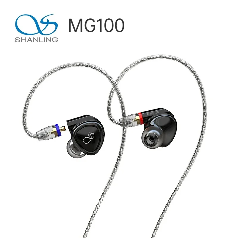 

SHANLING MG100 Dynamic HiFi Music Earphones IEM Hi-Res Audio Earbuds MMCX 3.5mm+4.4mm Plug Headset