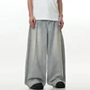 IEFB Simple Men's Denim Pants Droop Pleated Droop Washing High Street Casual Solid Color Straight Wide Leg Male Trousers 9C8878 3