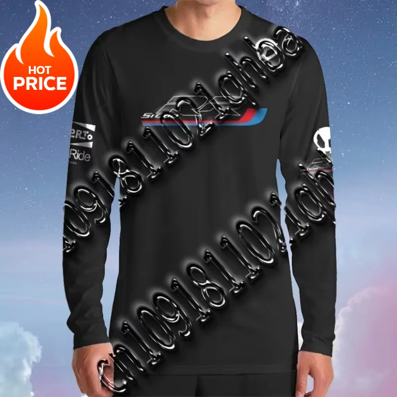 RR S1000 For BMW Motorcycle Motorrad Team Motorsport Superbike Racing Black Long T-Shirt Men's Summer Quick Dry Anti-UV Jerseys