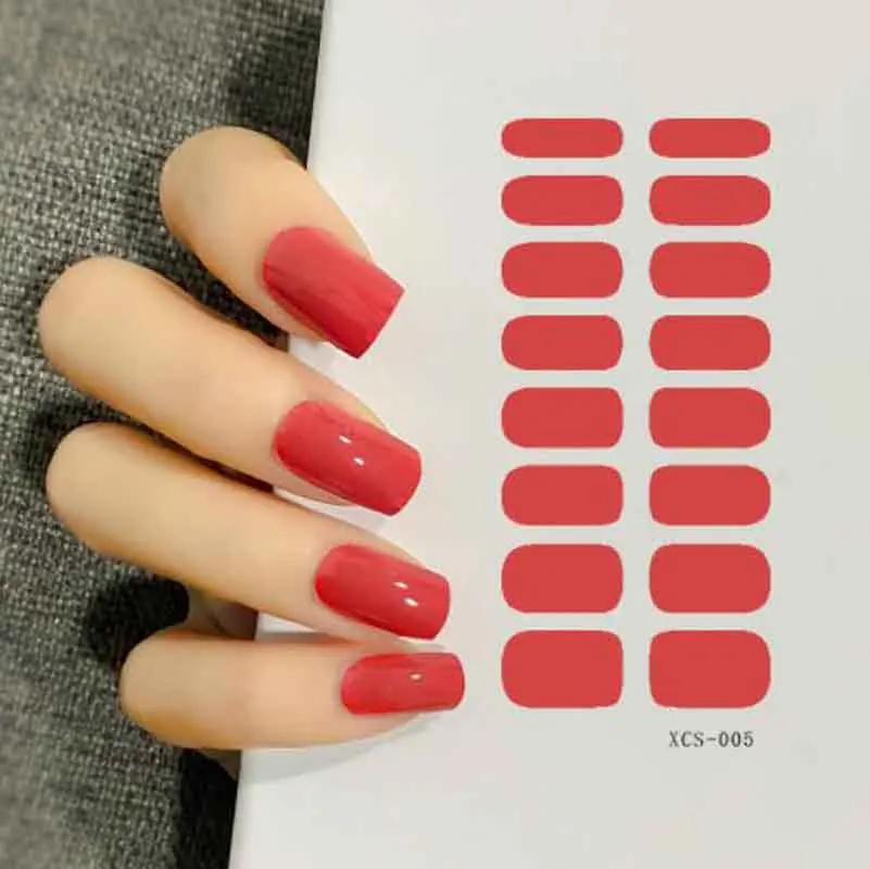 Nail Stickers Nail Art Stickers Full Cover Stickers for Manicure Self Adhesive for Women Girls Pure Color Nail Sticker