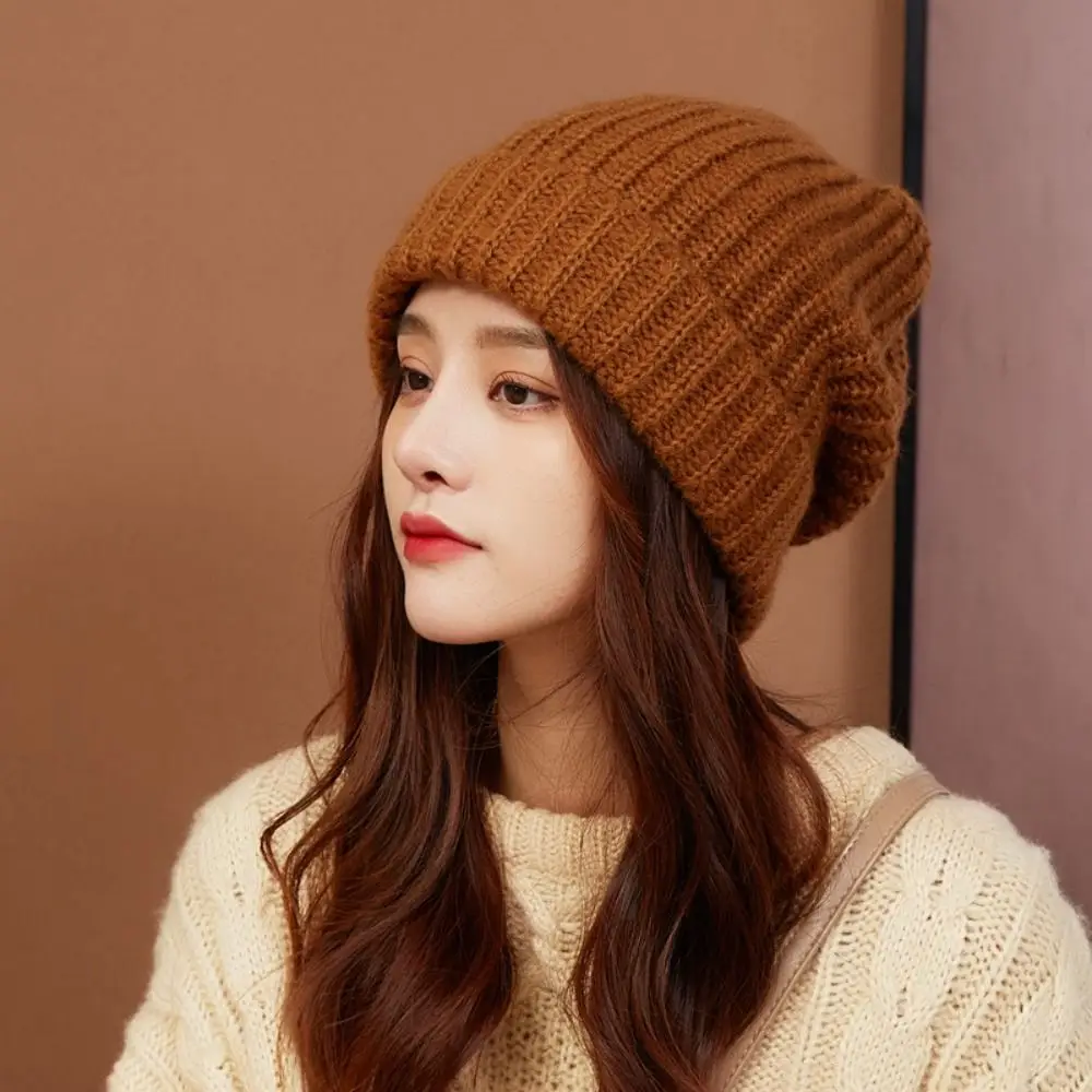 

Solid Cute Knitted Beanies New Multi Colors Woman/Men Warmer Bonnet Female Beanie Caps Outdoor