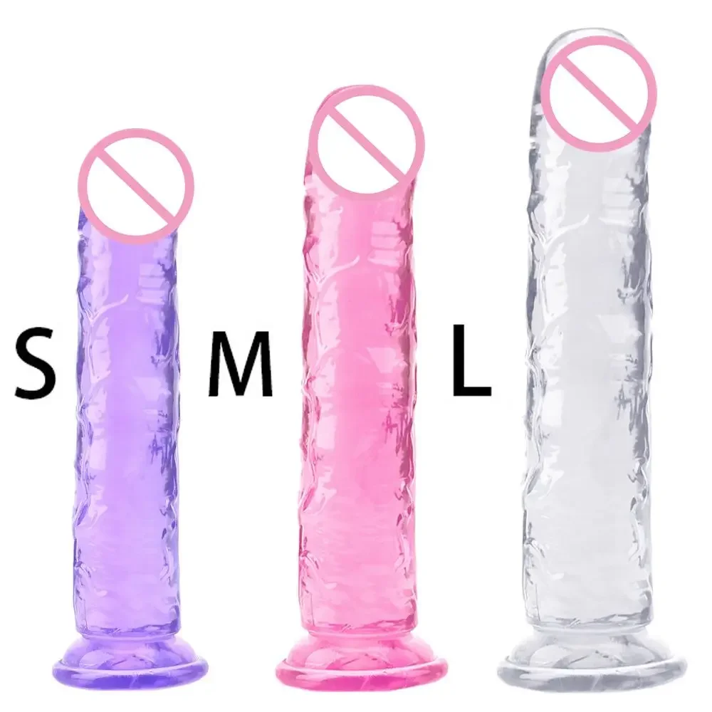 Dildo Adult Toys Erotic Soft Jelly Strong Suction Cup Dildo Anal Butt Plug Realistic Penis G-spot Orgasm Sex Toys For Woman Sex Toys