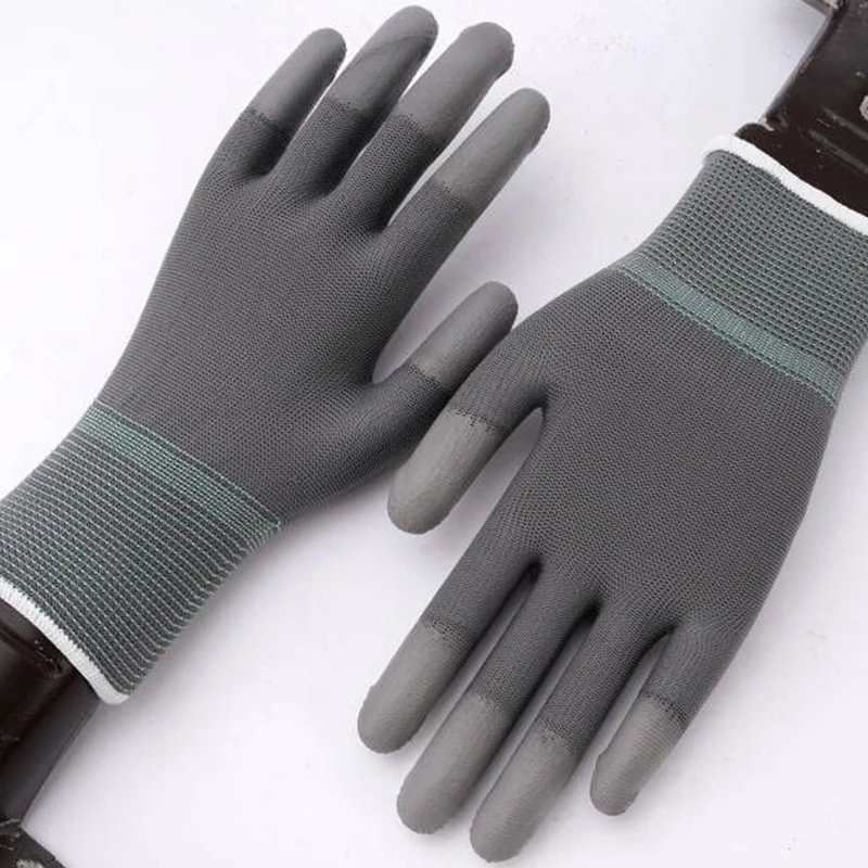 

1 Pair Nylon Coated Gloves Non-Slip Work Gloves Outdoors High Quality Ventilate Anti Static Dustproof Industrial Specific Gloves