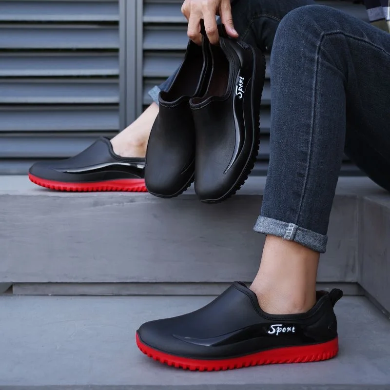 Bottes caoutchouc homme antidérapantes - Chaussures de travail et pêche imperméables