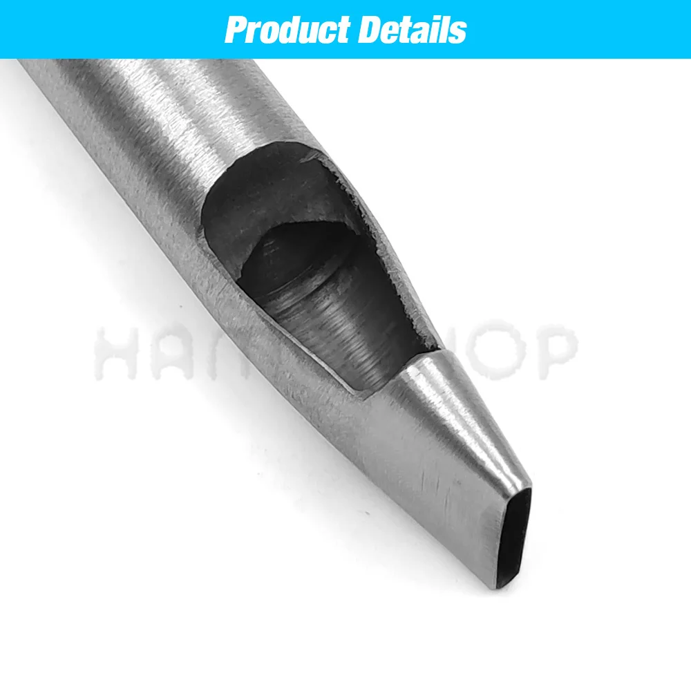 Leather Oval Shape Hole Punch Tool - Steel Craft DIY Punch