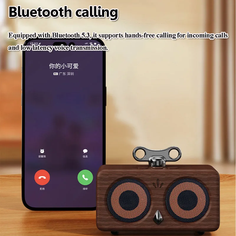 Portable Retro Bluetooth Speaker Outdoor Stereo Soundbar Subwoofer Wireless Music Player with Microphone for IOS Andriod Phone