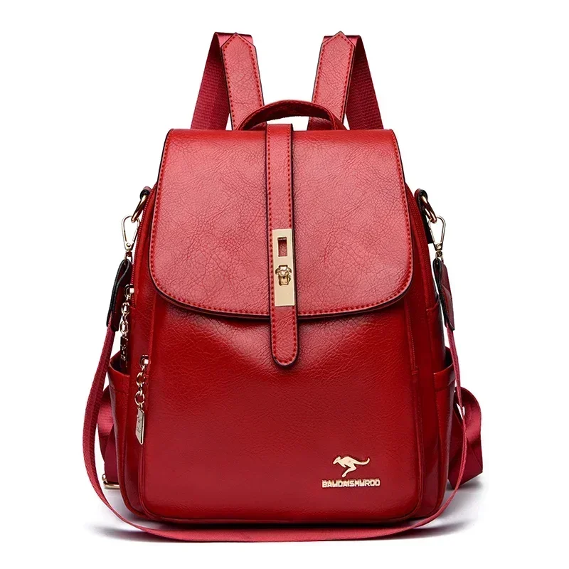 thumbnail image 1 of Mochilas de cuero suave para mujer, mochila de gran capacidad para mujer, mochila de viaje informal para mujer, mochila femenina para adolescentes, mochila para niñas, 1 of 5
