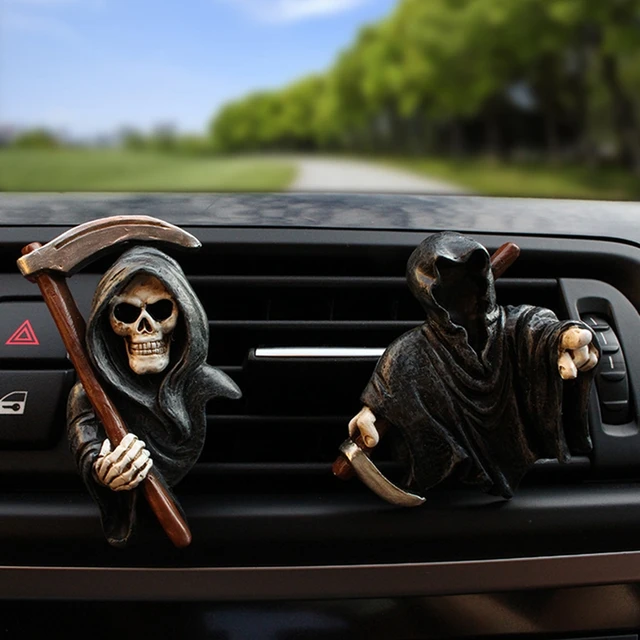 Halloween Theme Car Air Freshener Resin Skull Vent Clips Skull Head Car  Perfume For Women Girls