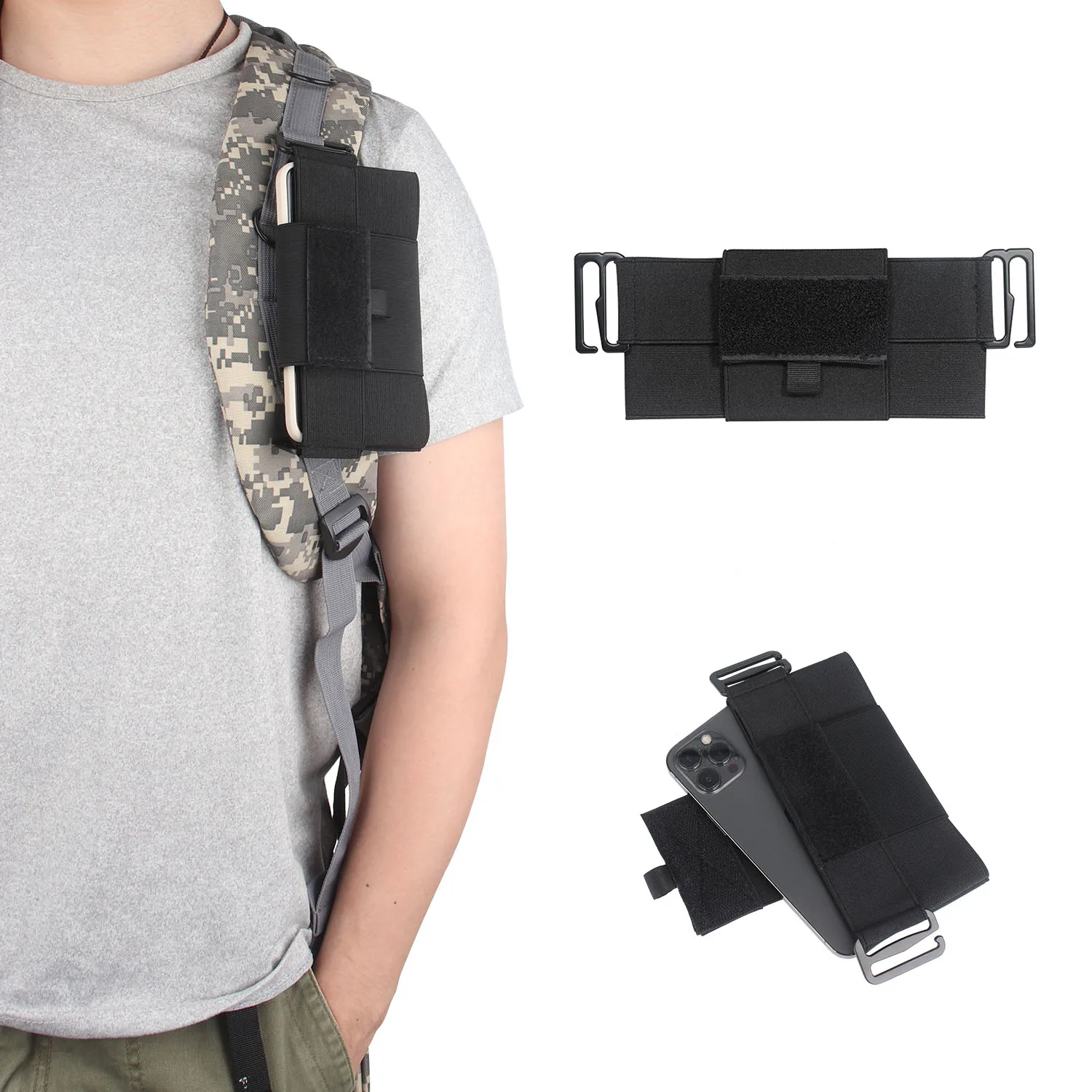 Kosibate Tactical Pouch Shoulder Strap Belt Waist Pack Phone
