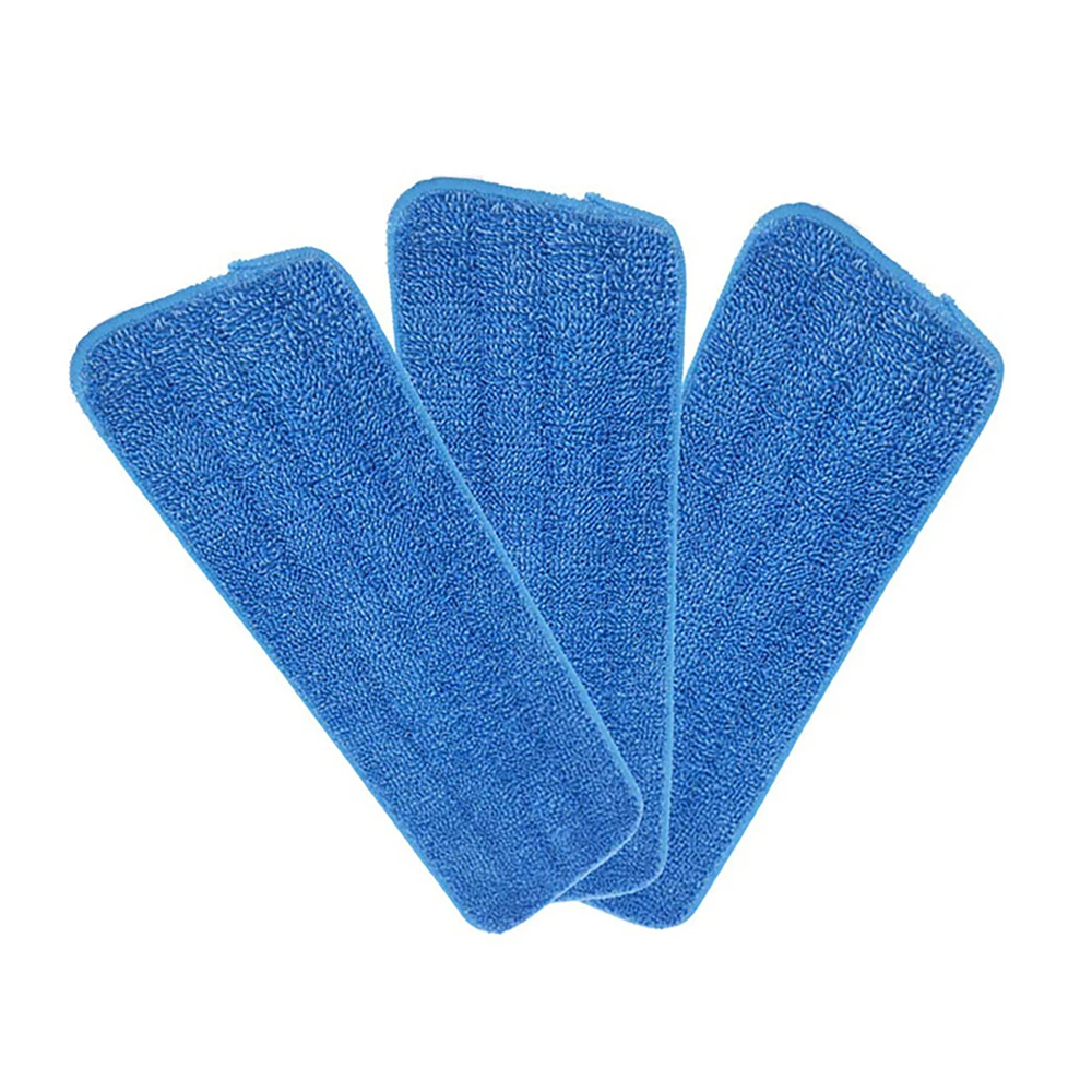 3pcs Replacement Mop Cloth Cover 14*42cm Wet/ Dry Flat Mop Cleaning Pad Microfiber Mop Cloth for Spray Mop