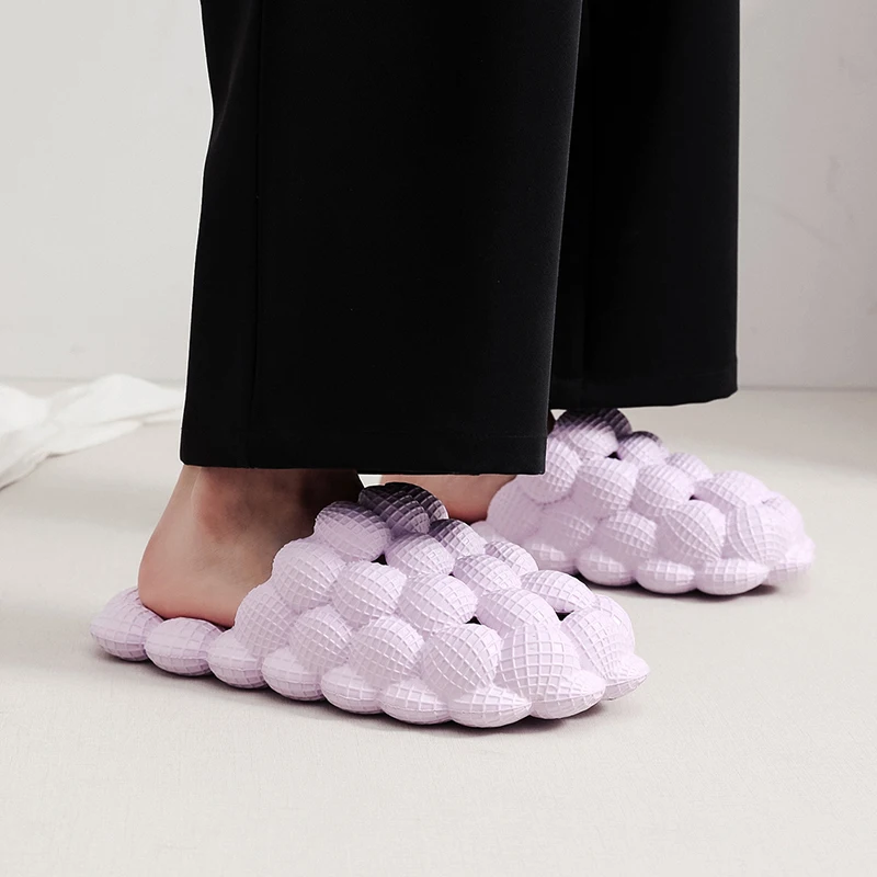 Women Man Soft Bubble Slippers Fashion 2023 New EVA Cool Home Beach Shoes Massage Sole Slippers Designer Indoor Peanut Slipper 4