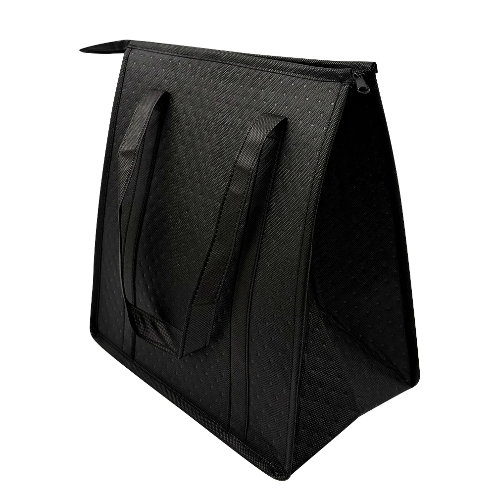 1pc Thermal Insulated Cooler Bag Textured Non-Woven Fabric with Front Pocket and Zipper... - SKU TICB1010 - UGI Packaging