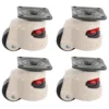 4 Pcs Retractable Leveling Casters Industrial Machine Swivel Caster Castor Wheel for Office Chair Trolley 220lbs Capacity GD-40F 1