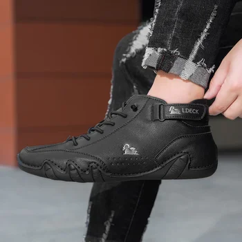 أحذية رجالية عالية الجودة مريحة عالية الجودة عصرية ناعمة سوليد أحذية عارية متعددة الوظائف متينة على الطراز الإيطالي أحذية رجالية 3