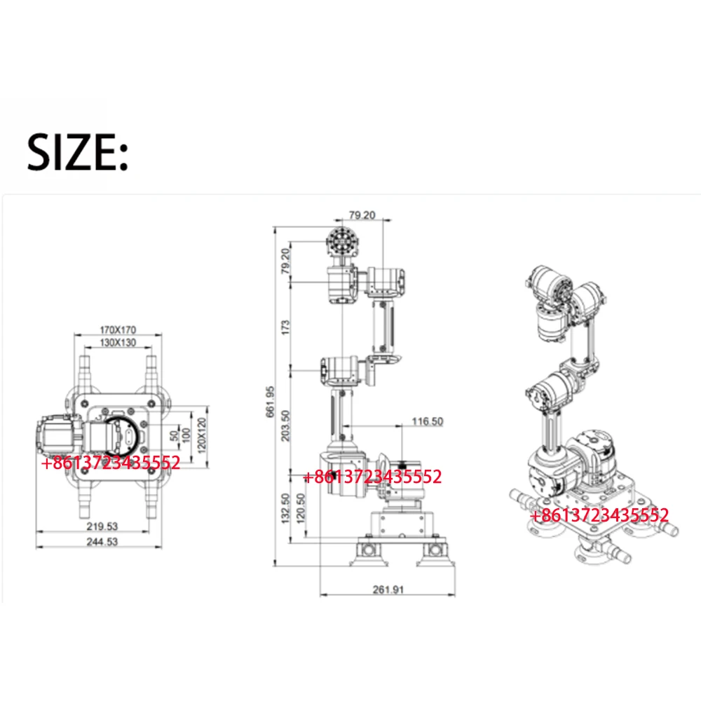 Roboterarm Gluon 2l6-4l3 Pythonros Sekundärent wicklung programmier barer 6-Achsen-Desktop-kol labor ativer Roboterarm