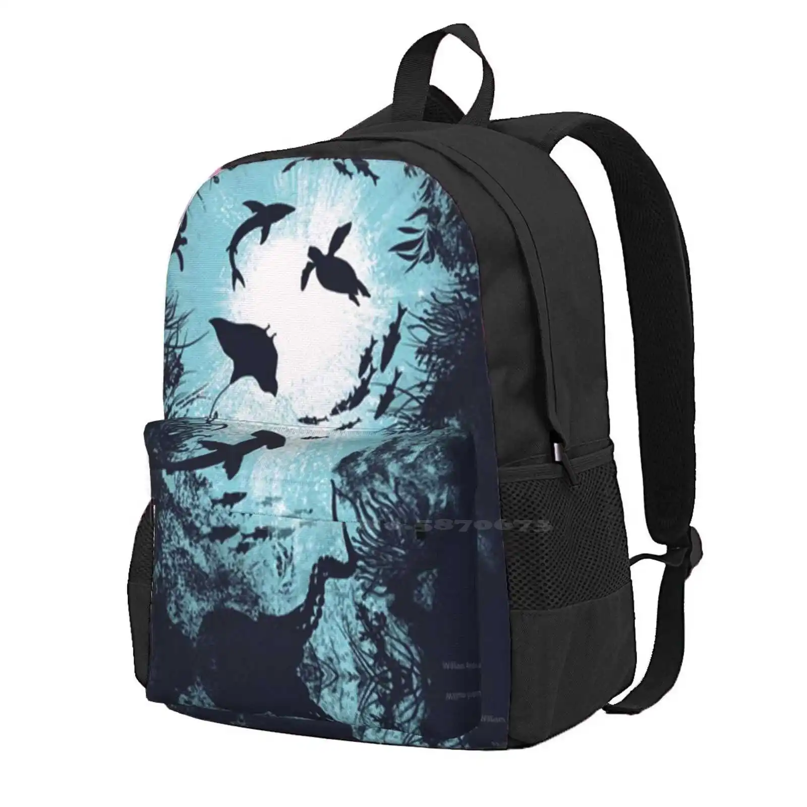 

Ocean Travel Laptop Bagpack School Bags Turtles Blue Beautiful Awesome Fishes Sharks Squalo Squali Oceano Tartarughe Tartaruga