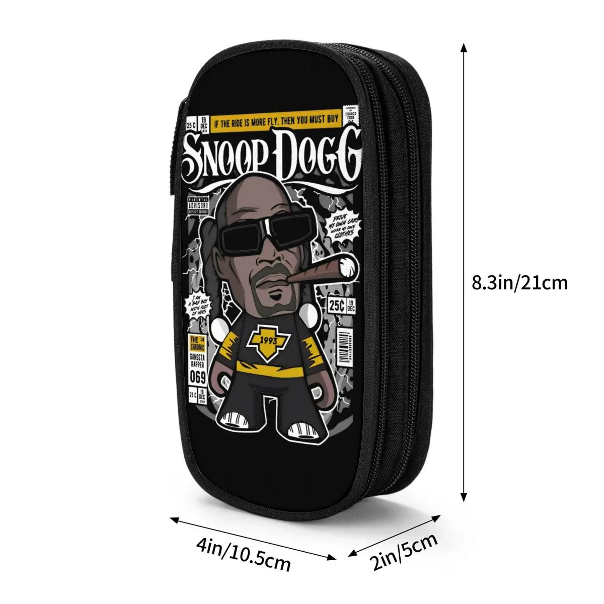 Cute Snoop Dogg Rapper Hip Hop Dog Pencil Cases Pencilcases Pen Holder Kids Large Storage Bag Students School Gifts Accessories