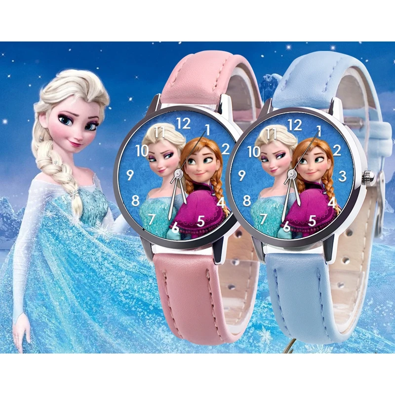Disney Frozen Snow Princess Elsa Kids Watches Girls Children Watch Boys Gift Clock Women Sport Wrist Relogio Feminino 4