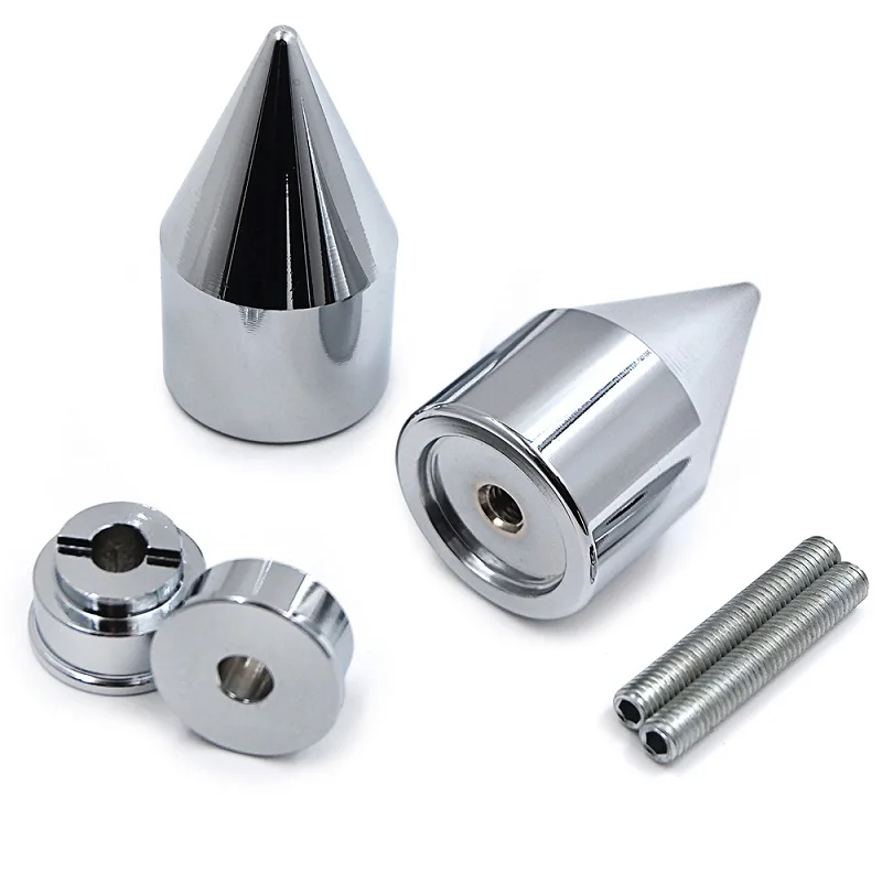 Aftermarket free shipping motorcycle parts Chrome Spike Bar Ends Hand