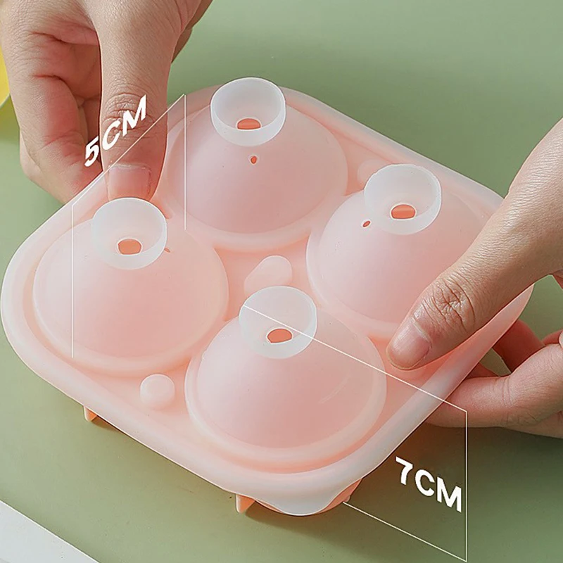 Ice Cube Mold 4 Holes 3D Rose Flower Ice Cube Maker Bear Ice Cube Mold Cake Mould Tray Cream DIY Tool Whiskey Wine Cocktail Silicone Mold