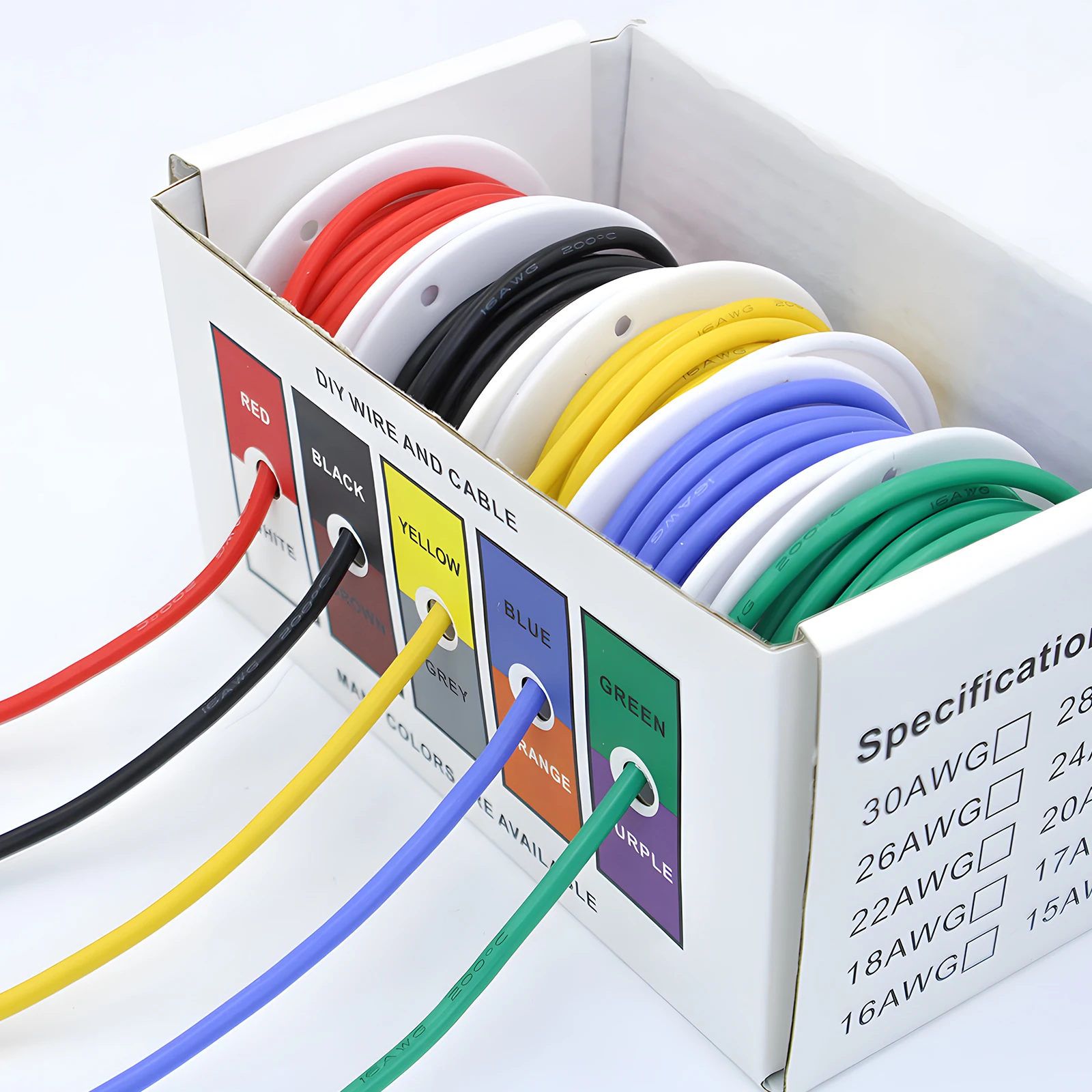 18/20/22/28/30 AWG Flexible Silicone Wire ( Mix Wire Kit ) Hook-up Electrical Jumper Cable Silicone Insulation Electronic
