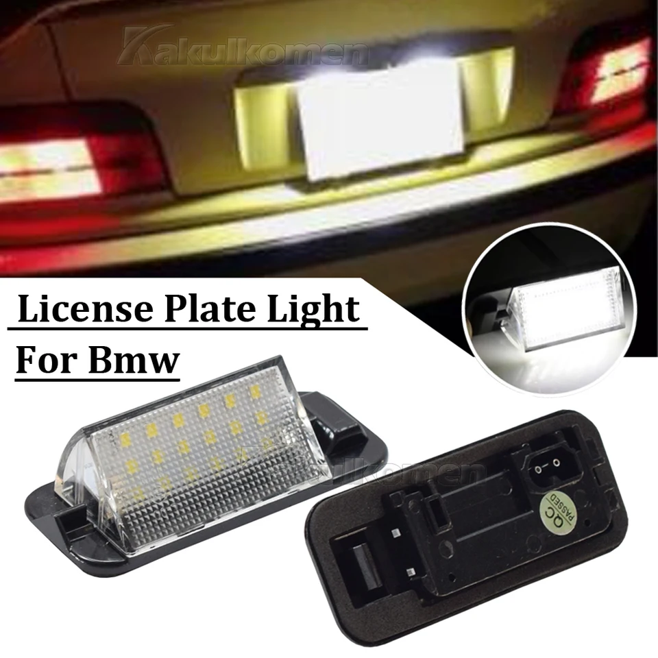 For BMW E36 Led License Plate Light White Number Plate Lamp Bulbs