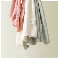 Soft Fleece Baby Bath Towel Newborn Baby Blanket Thick Absorbent Children's Bathing Beach Towels Infant Swaddle Wrap 2