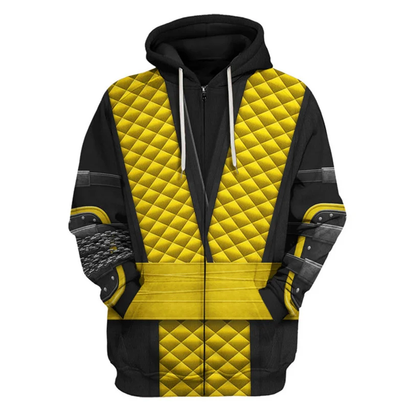 thumbnail image 1 of Sudadera con capucha y cremallera con estampado gráfico de MK Mortal Kombat para hombre, novedad en sudaderas y sudaderas, jersey de talla grande Harajuku, ropa para hombre, 1 of 5