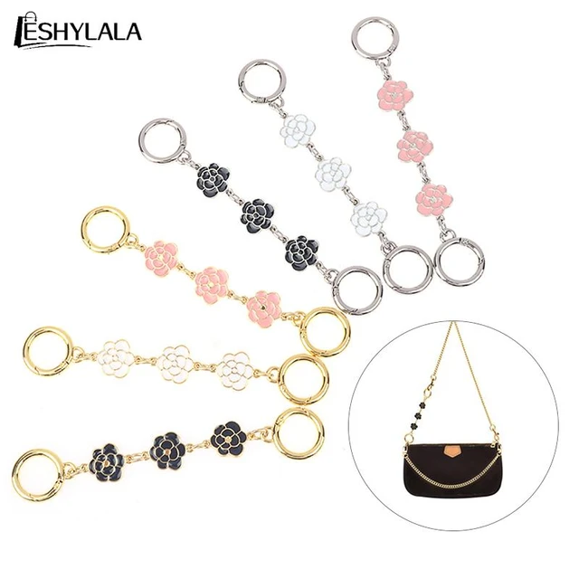 Camellia Shape Hanging Replacement Chain For Purse Clutch Handbag Bag Chain  Strap Extender Bag Extension Chain