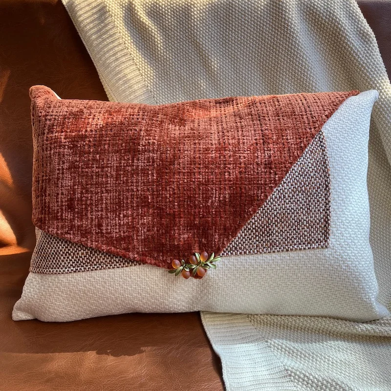 

Карамельный цвет пэчворк искусство сад оранжевые ягоды Декоративная Подушка декоративная подушка чехол современный диван комнаты Coussin