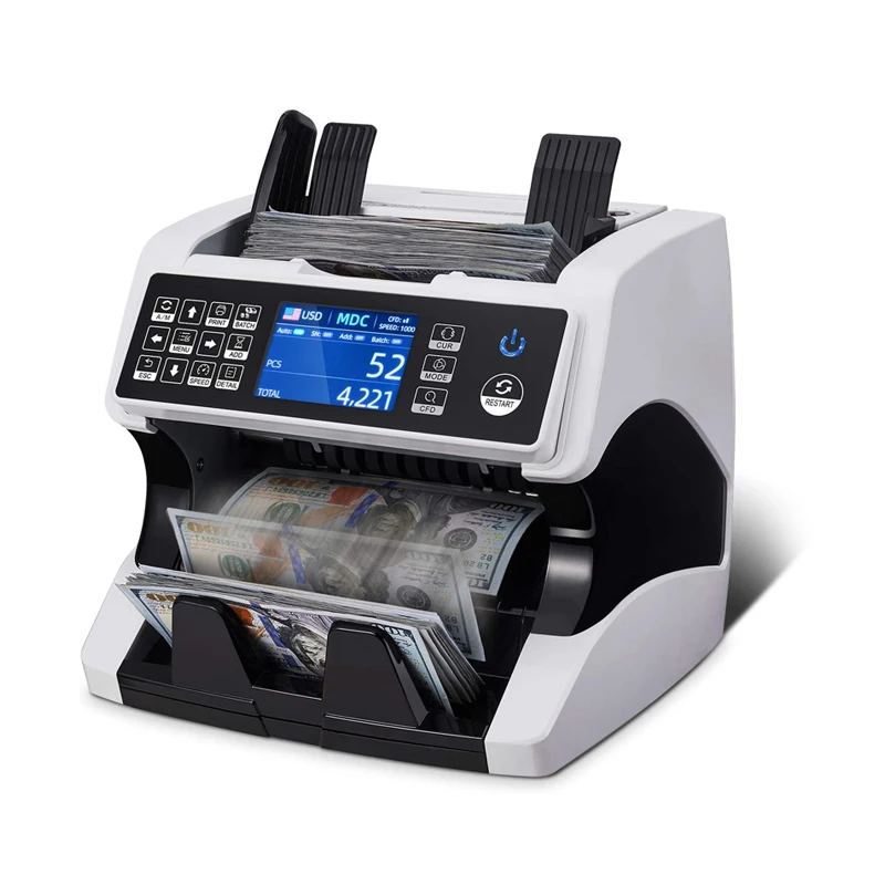 

Multi Currency Automatic Bill Counting Machine Money Mix Value Note Cash Counting Machine Bill Counter