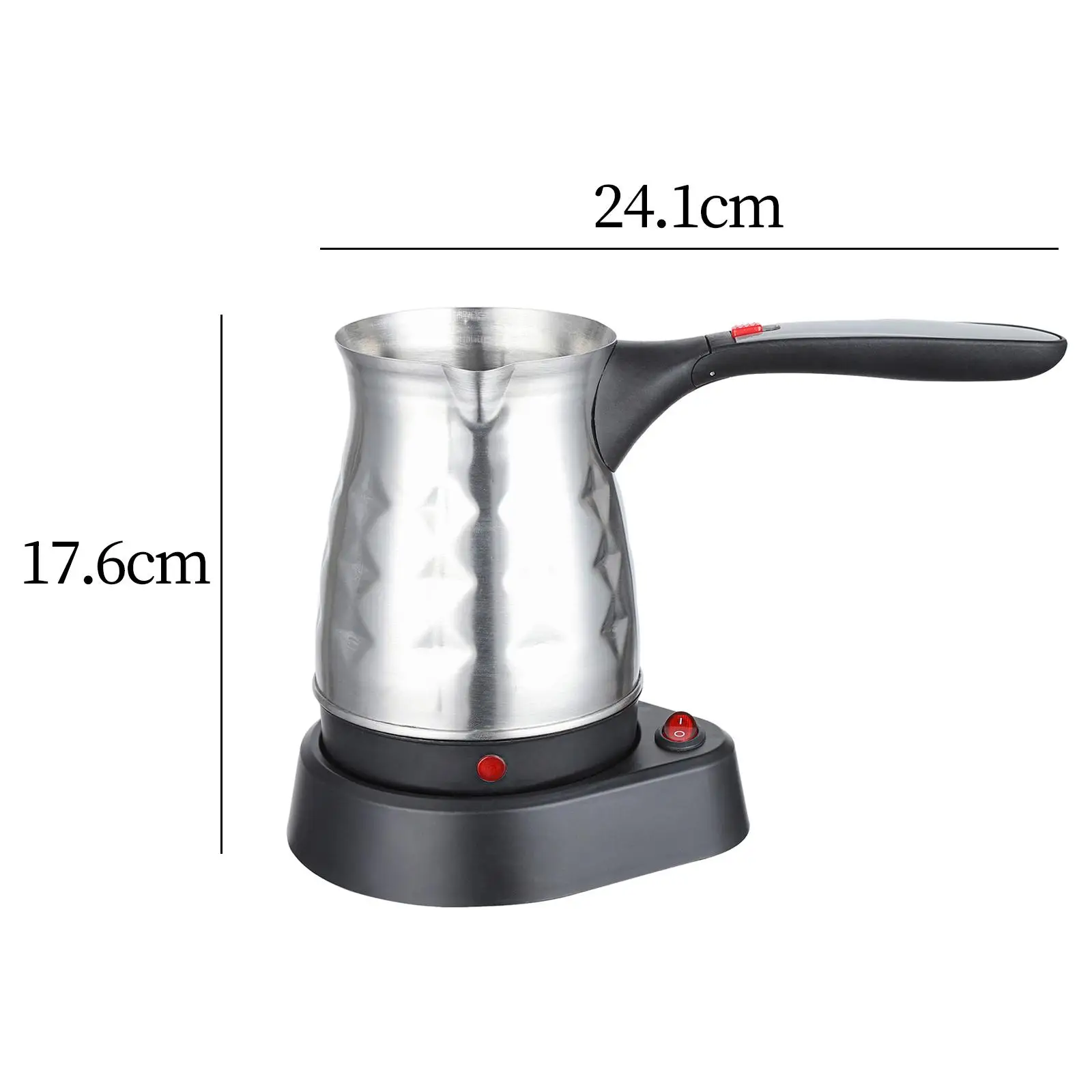 17oz Electric Coffee Pot Comfortable Grip Multipurpose Stainless Steel Coffee Kettle for Household Bar Office Restaurant Outdoor