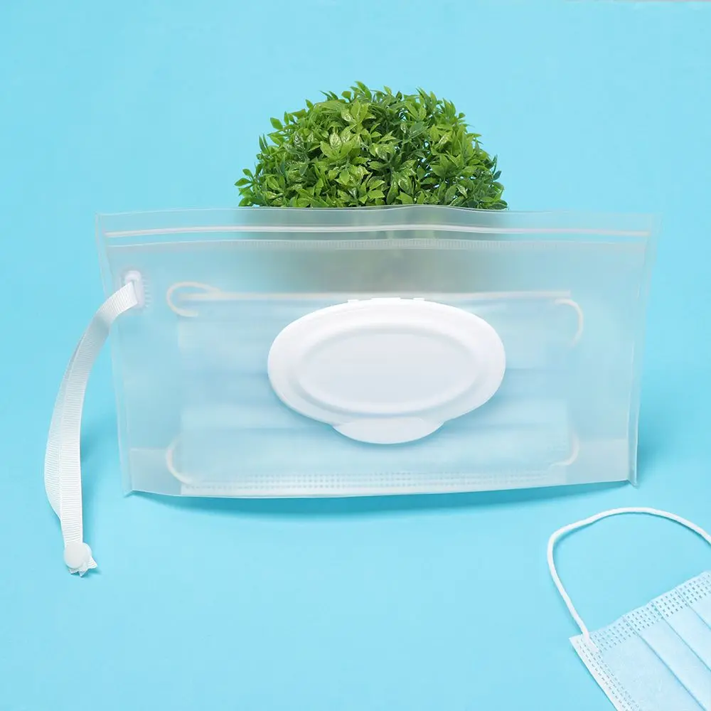 Eco-Friendly Snap Strap Cleaning Clamshell Box Wet Wipes Bag Napkin Storage Pouch Cosmetic Container Wipes Case 3