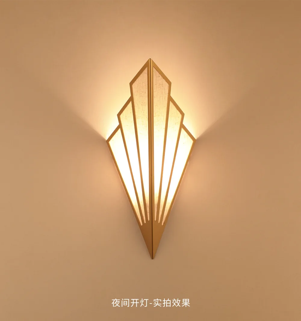 led wall lights indoor Nordic Iron Art LED Wall Lamp Corridor Aisle Staircase Bedroom Wall Lights Livingroom Bedside Lamp fan-shaped Home Deco Lighting wall lights for bedroom