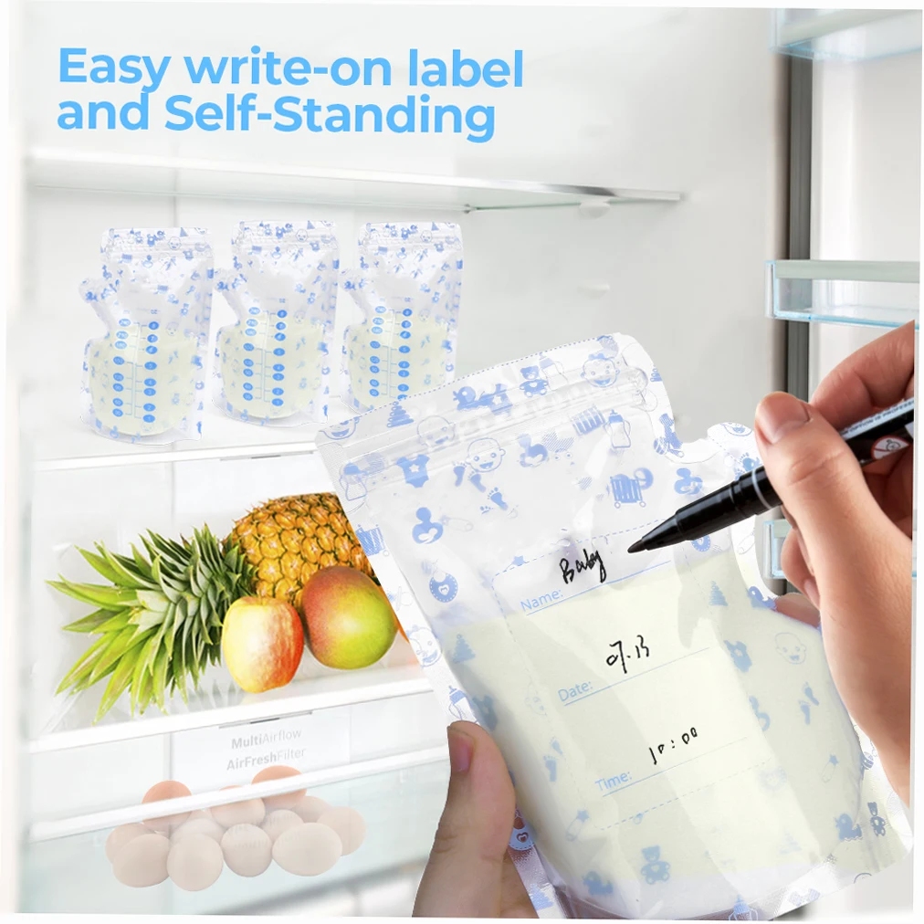 Breast Milk Storage Bag 100Pcs 240ML Safe BPA Free for Baby Infants Newborn