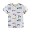 Jumping Meters 2-7T Boys T Shirts With Cartoon Cars Print Short Sleeve Summer Baby Clothing Fashion Baby Shirts Tops Kids Wear 1