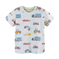 Jumping Meters 2-7T Boys T Shirts With Cartoon Cars Print Short Sleeve Summer Baby Clothing Fashion Baby Shirts Tops Kids Wear 1