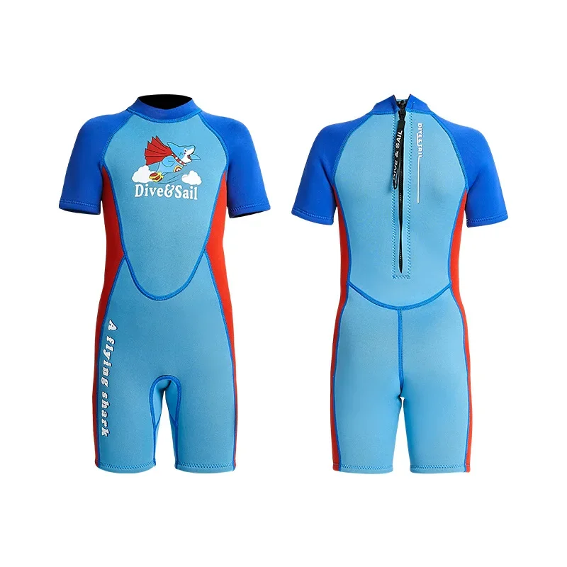Kids' Wetsuit for Diving with 2.5mm Thickness and Short Sleeves Perfect for Swimming