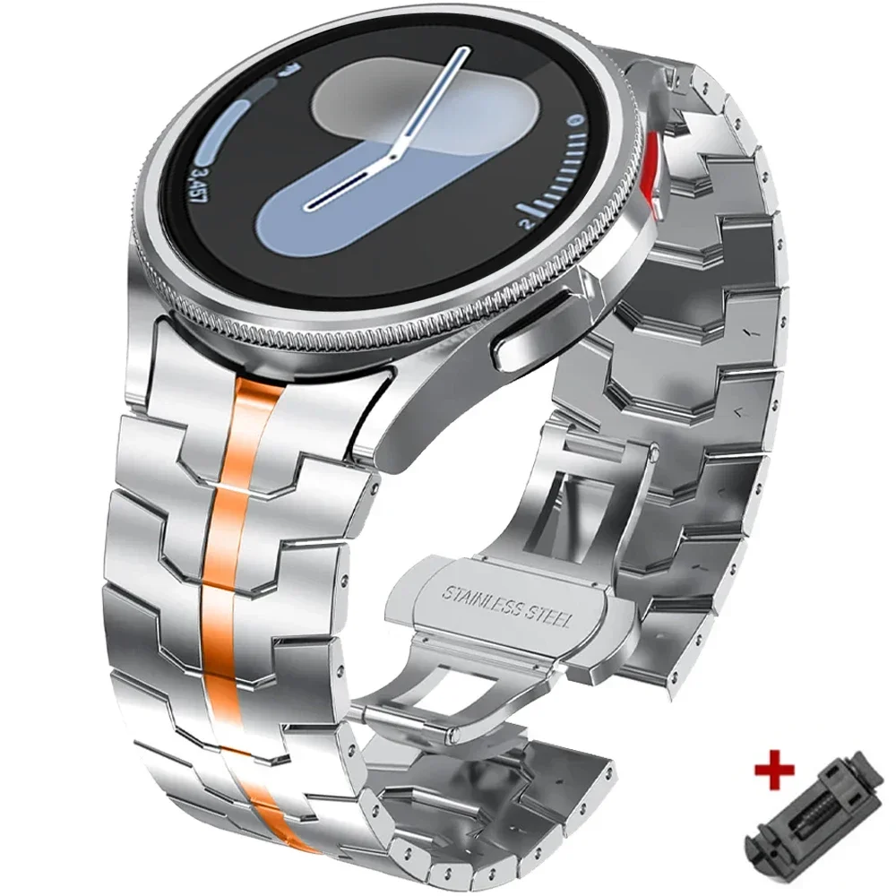 Elegant Stainless Steel No-Gap Metal Watch Bracelet with Quick Release