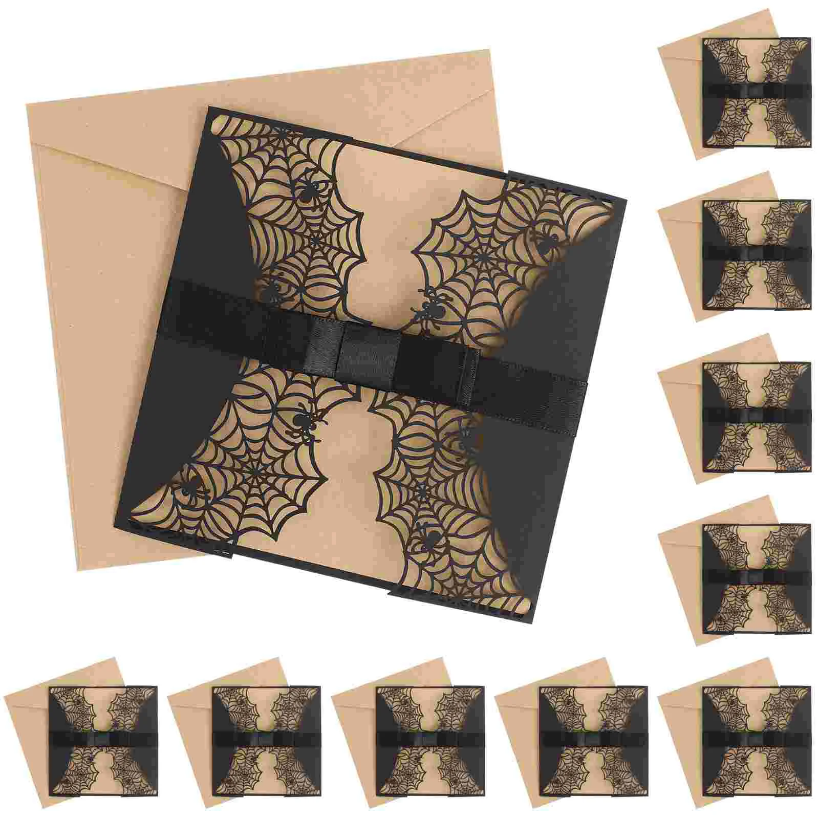 Halloween Invitation Cards Set Unique Pearl Paper Party Supplies Festive Decorations Event Invitations Card Stock