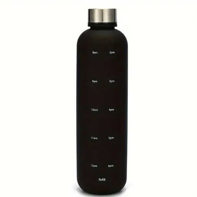 Gradient Sports Water Bottle with Measurements, Leak-Proof, Portable, Narrow Mouth, Sealable, BPA-Free PC Material - For Fitness 3