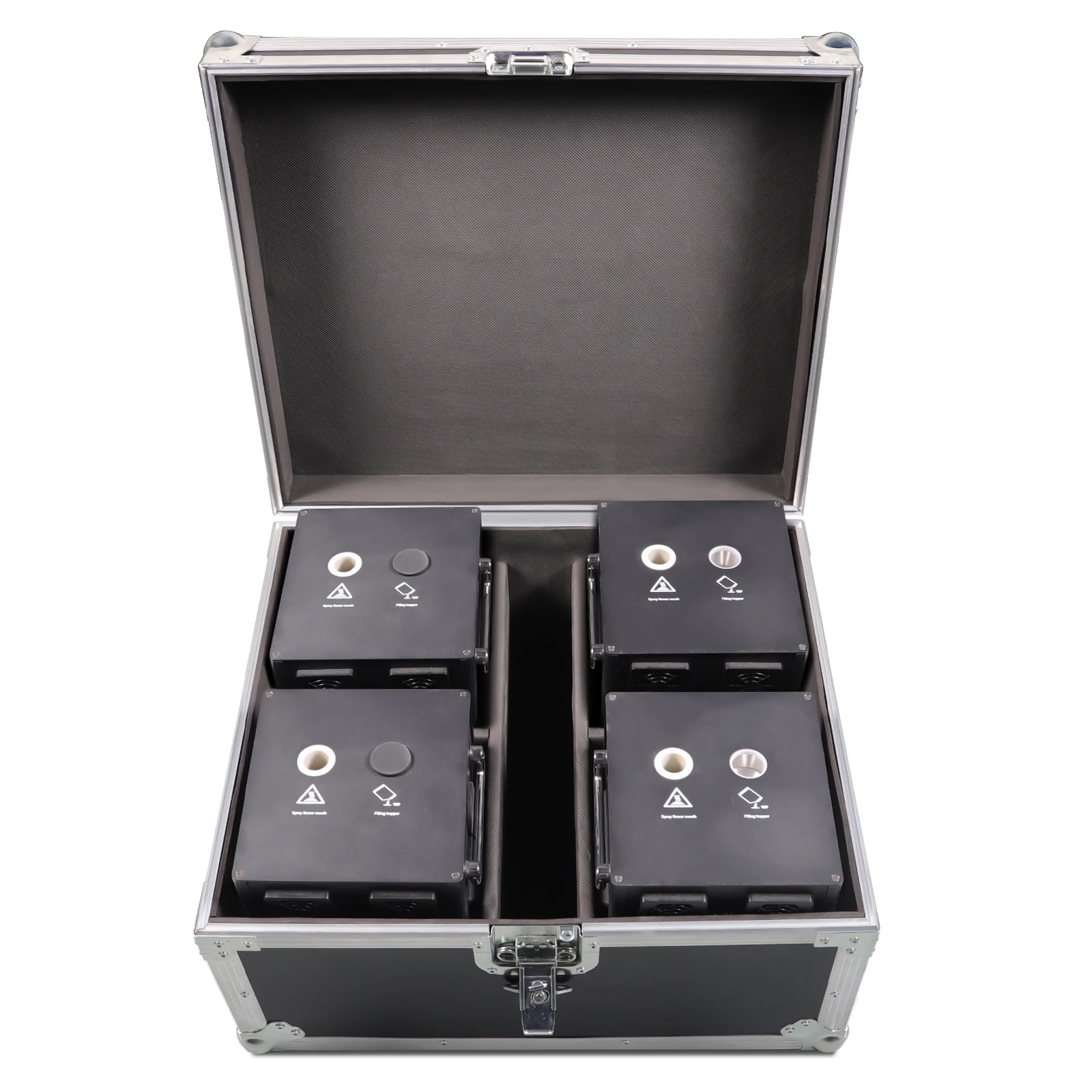 Fieryzeal Flight Case Gator Cases for (4) Cold Flame Electronic Spark Machine G-Tour Style Case With Wheels Big Size Fly Case 2