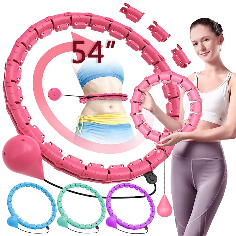 Sports Yoga Exercise Hoops Home Fitness Adjustable No Drop Waist Training Hoop Belly Trainer Abdominal Weight Loss