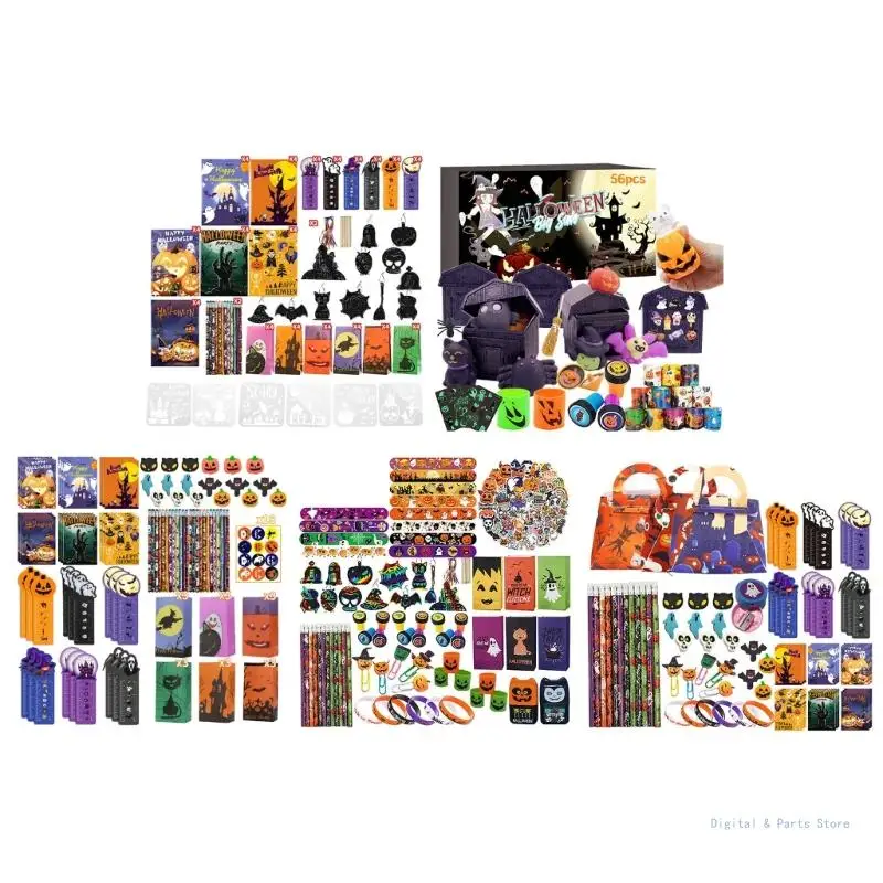 

M17F Halloween Toy Stationery Set, including Pencils, Erasers, Rulers, Slap Bracelets