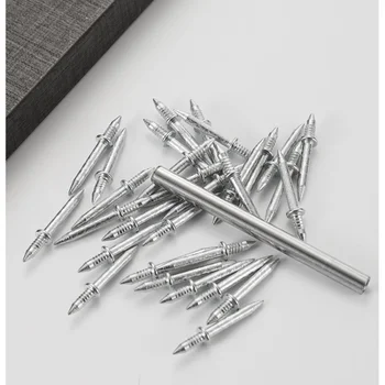 100/200pcs Seamless Thread Double Head Nails Without Marks Nails Wood No Trace Fixator with 1pcs Specific Sleeve Tool
