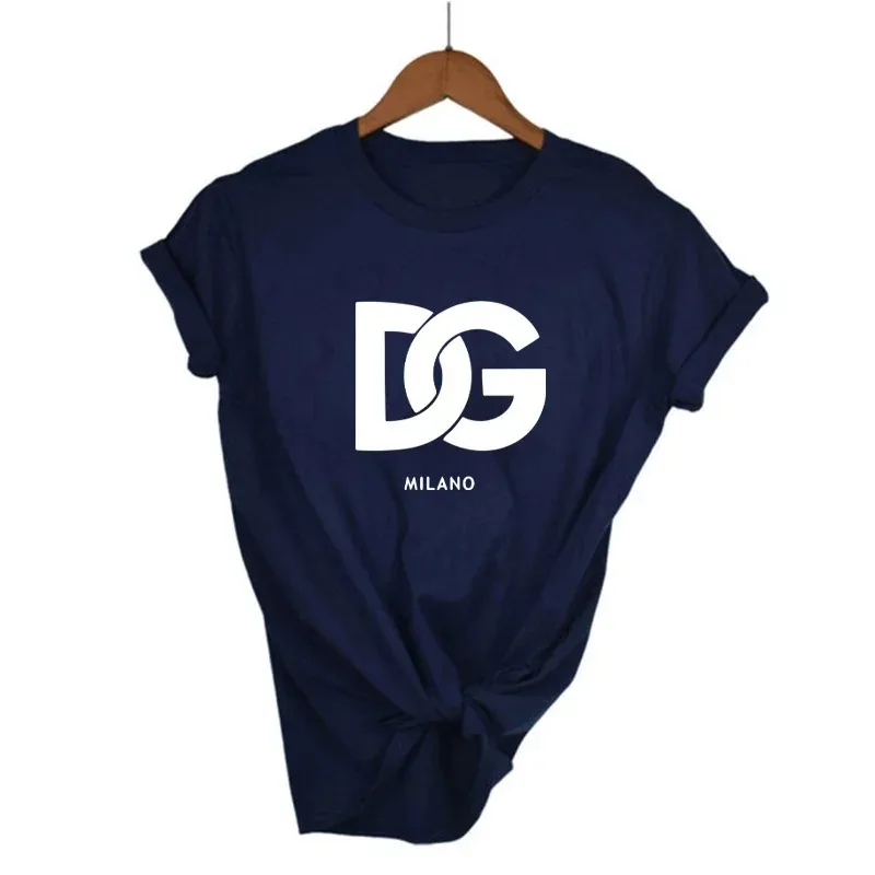 Tshirt Letter Printing Cotton Short Sleeve Round Neck 33 Men Women Summer