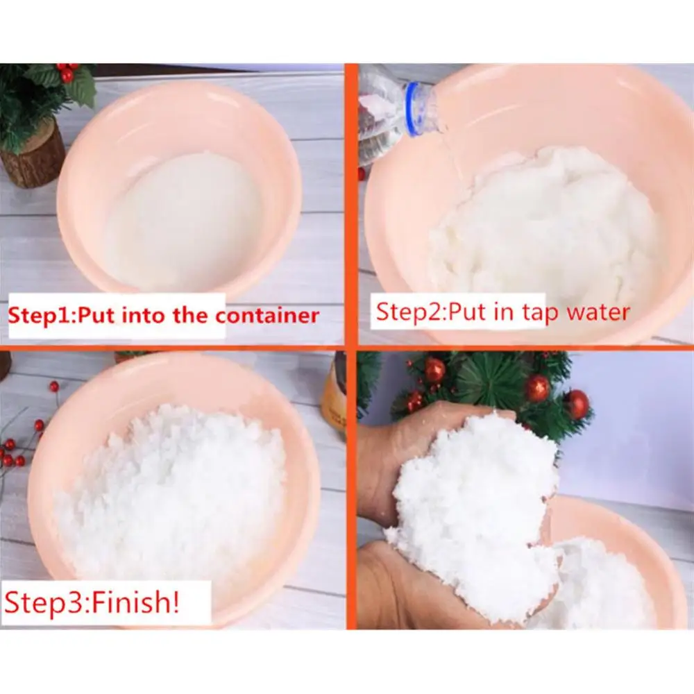 Party Decoration Reusable Magic Snow Powder Artificial Christmas Wedding Party Decoration