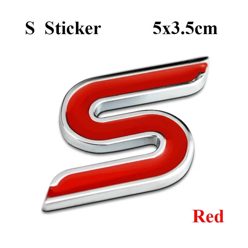 car window stickers 3D Metal Car Rear Trunk Emblem Badge Front Grill RS ST S Logo Sticker For Ford Focus Fiesta Accessories car window stickers