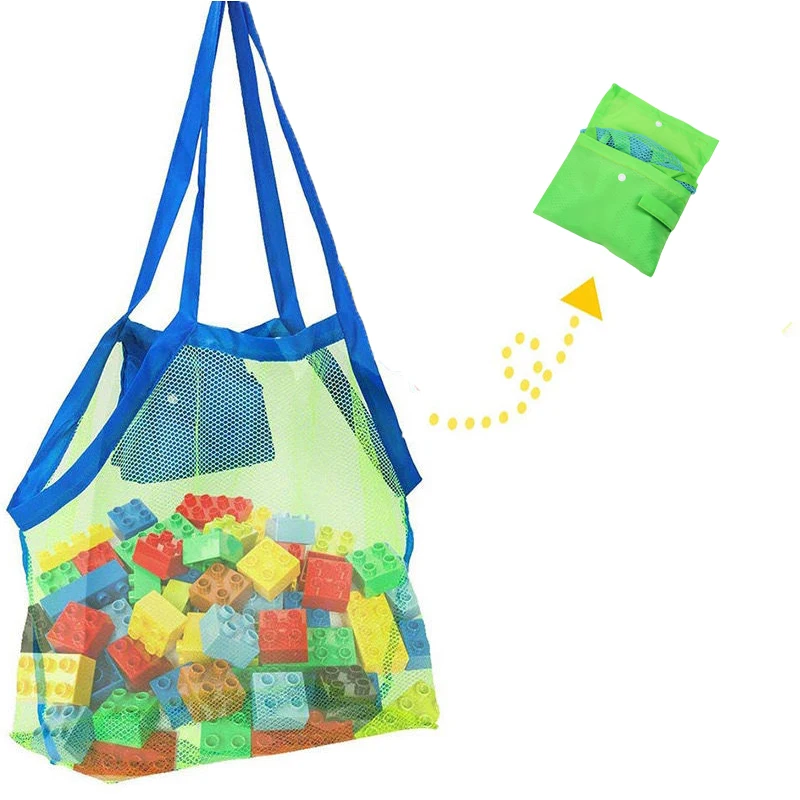 Sand Away Protable Bag Kids Toys Nylon Mesh Storage Swimming Large